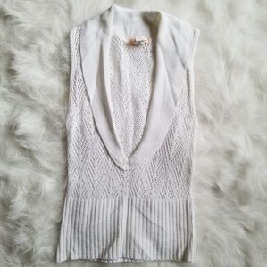 White Sleeveless Sweater